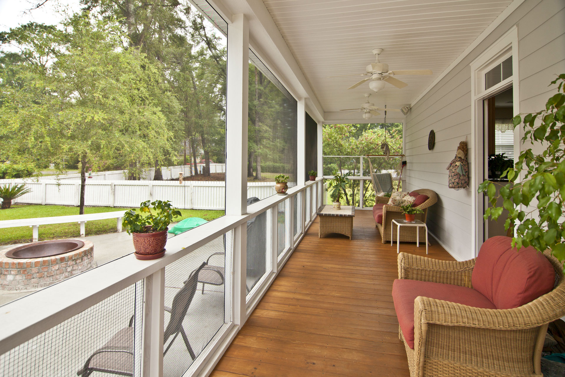 porch with furniture